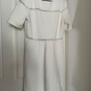 Topshop White Mini Dress with Lace Detail